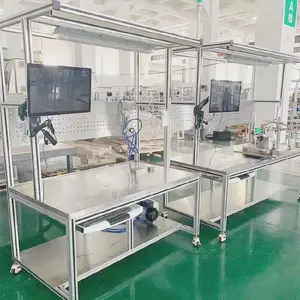 铝型材铝合金工作台架子 可移动双面车间操作台试验台