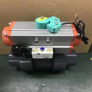 Q621S-16S双作用气动双由令活接UPVC塑料球阀