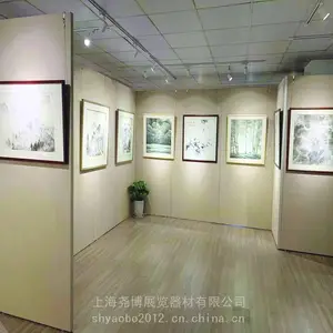 亚麻布无缝展板租赁,尧博书画展板展架出租安装