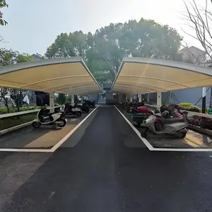 云贵川西藏停车棚膜结构充电桩小区电动车停车棚户外汽车遮阳雨棚