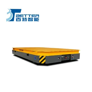 8 吨小型 V 型电动平板车 小型钢材门市钢卷转运 车身小巧转运灵活
