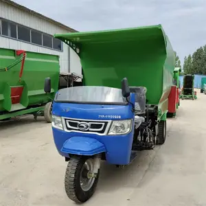 牛羊采食饲料上料车 畜牧场自动撒料车 全混合日粮草料撒料机