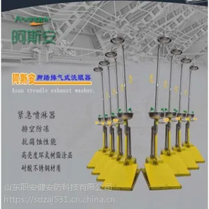 304不锈钢复合式紧急双口喷淋洗眼器立式淋浴冲淋验厂踏板洗眼器