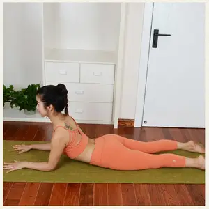 跨境亚马逊瑜珈垫定制yoga mat运动垫子亚麻瑜伽垫PVC防滑健身垫