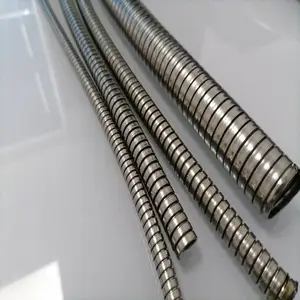 双扣不锈钢电缆软管防鼠加厚双层金属螺旋波纹管Φ10mm304/201