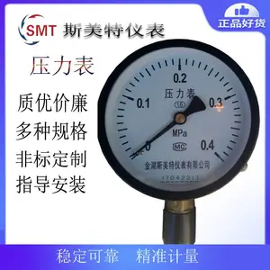 斯美特隔膜式压力表 YTP-100H 0~1.6MPa 1.6级 DN100 全不锈钢 M20*1.5mm