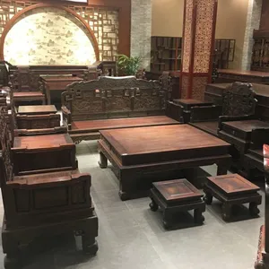 新款红木家具大红酸枝86沙发十二件套客厅沙发厂家直销仙作工艺