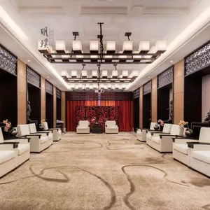 现代简约禅意中国风格灯具 新中式吊灯客厅灯具长方形现代大气吊灯