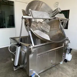 武汉 Jikeson 捷客迅翻筐式商用油炸炉 带搅拌自动出料 燃气油炸炉专卖厂家直销