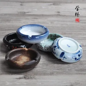 烟灰缸创意个性时尚鼓型烟灰缸简约日式陶瓷餐厅客厅装饰烟灰缸