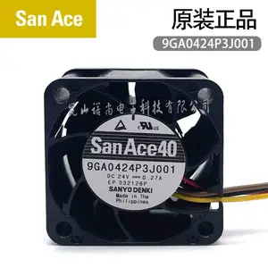 Sanyo 原装 9GA0424P3J001 DC轴流风扇 24V 40x28mm 23.7 CFM