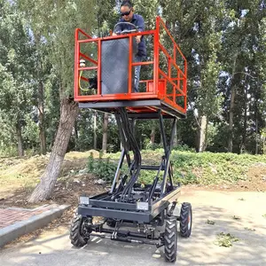 全自行果园高空升降车 果树套袋摘果修剪专用升降平台