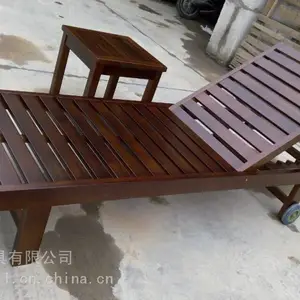 柚木沙滩椅 菠萝格躺椅 定制