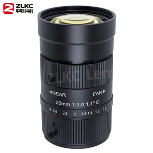 ZLKC中联科创25mm低畸变KM2510MP12S大光圈F1.0手动光圈监控镜头