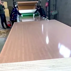 高光三胺板覆膜机 木饰面板覆PET保护膜覆膜机 全自动PUR热熔胶木工贴面机