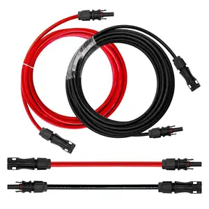 4/6mmƽ��1�׹�������ӳ��߼���MC4�м���10AWGֱ�����¹������