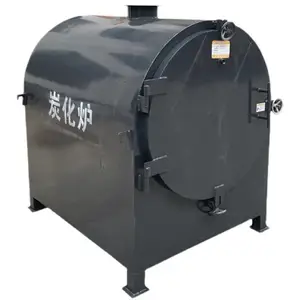 木材边角料制炭设备 竹筒空气能碳化炉 成品炭品质好出炭***