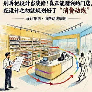 别再把设计当装修！真正能赚钱的门店，在设计之初就规划好了“消费动线”