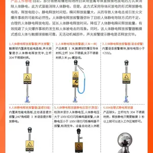 人体静电释放器 防爆报警智能 人体静电消除器