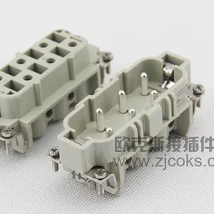 重载连接器厂家矩形插座航空插头HSB-006-M/F 3***6针孔芯