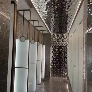 贺州商场中水波纹不锈钢墙面建筑装饰