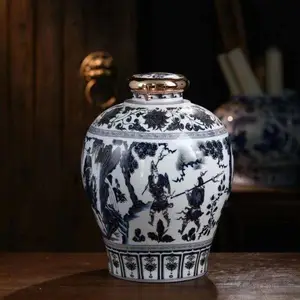 自酿白酒陶瓷酒坛20斤 储葡萄酒密封酒罐50斤 一斤小酒瓶订做厂家