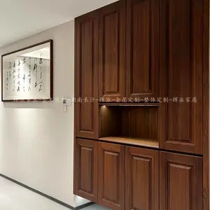 常德汉寿县整木原木家具厂家,原木木门,护墙板定制量房设计