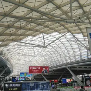 浙江省定做异形空间膜结构,大型网格钢结构雕塑造型标志加工,施工