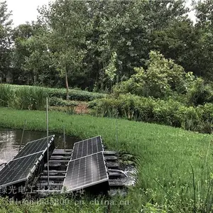 纯太阳能推流式曝气增氧设备潜水射流式曝气机,水体增氧河道治理ABG-TY750