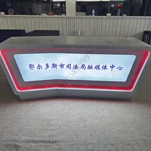 厂家播音桌校园演播桌主持人访谈桌支持定制广播桌