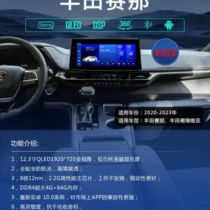 丰田赛纳12.3寸超大模屏系统 适用2020-2023款