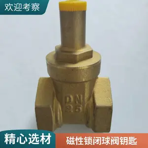 北科华航 锁闭阀6分DN20双内扣铜球阀 带锁锁开阀 钥匙开关 铜阀门