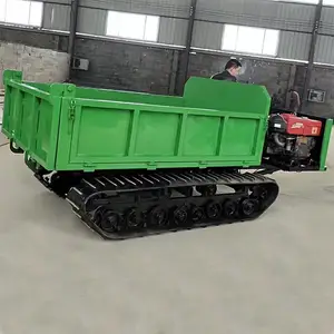 汇鹏履带运输车工程拉混凝土搅拌车2方自行卸料运输车简单操作规格全