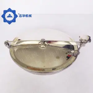 供应304不锈钢常压椭圆人孔 卫生级化工焊接手孔翻边人孔门