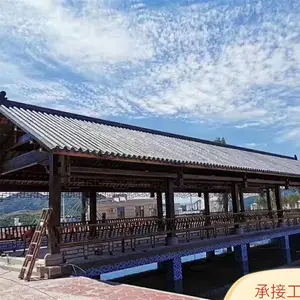 扬州古建长廊厂可定制古建长廊 防腐木长廊 花架 花箱 葡萄架