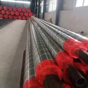 供应小区供热预制直埋聚氨酯发泡保温钢管温泉聚氨酯保温钢管现货