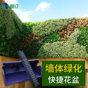 朗汀园林植物墙工程案例 立体绿化植物墙花盆厂家