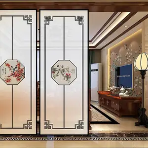 平板打印山水画玻璃,工艺画玻璃,屏风隔断艺术玻璃,***郑州誉华,图像鲜艳***,品质保障