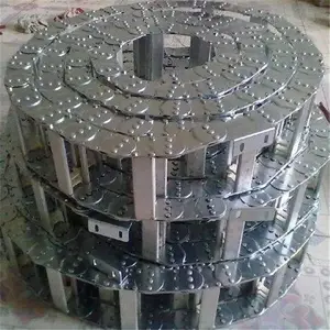 机床塑料尼龙钢铝坦克传动拖链 导轨履带支撑导向线槽 电缆柔性配件