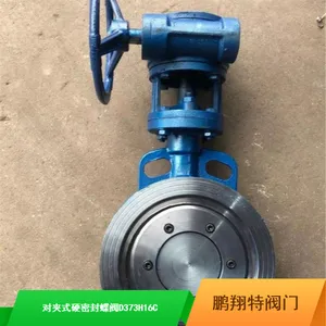 D373H-16C涡轮对夹式蝶阀_手动硬密封蝶阀