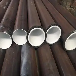DN150衬塑复合钢管 法兰连接涂塑钢管 模压成型钢衬四氟管 重庆天元