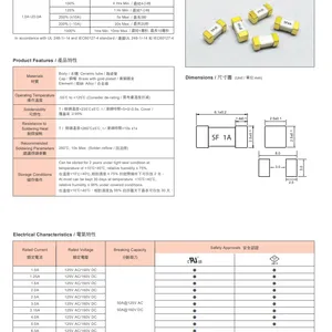 Walter华德NANO保险丝6125SF/1032SF/2410F/1032ST 1A-20A 贴
