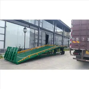 批量供应叉车坡道移动式手动液压登车桥_鸿力机械6吨8吨移动式登车桥