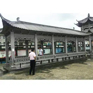 景区石亭长廊定制包安装公园广场休闲石雕亭子走廊
