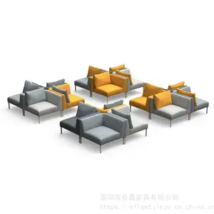 供应深圳众晟家具ZS-MX布艺办公休闲组合沙发
