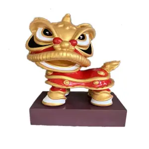 厂家玻璃钢雕塑制作工艺 新年吉祥物动物卡通雕塑