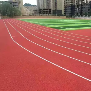 全国施工13mm厚复合型塑胶跑道 学校户外篮球场场地透气跑道 场地划线