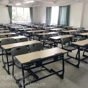 学校课桌椅HY-0429低价课桌椅供应商