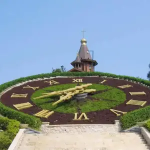 景观花坛钟 花坛园林钟 花园钟 大型草坪花钟 城市广场钟