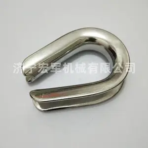 宏军3/4重型套环 316不锈钢美式G414套环 钢丝绳鸡心环